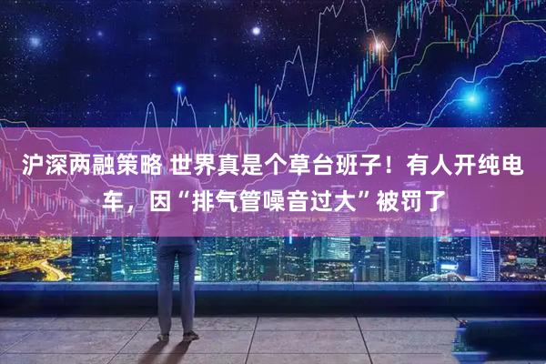 沪深两融策略 世界真是个草台班子！有人开纯电车，因“排气管噪音过大”被罚了