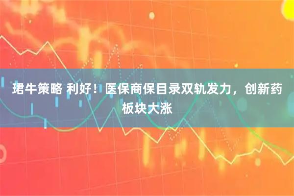 珺牛策略 利好！医保商保目录双轨发力，创新药板块大涨